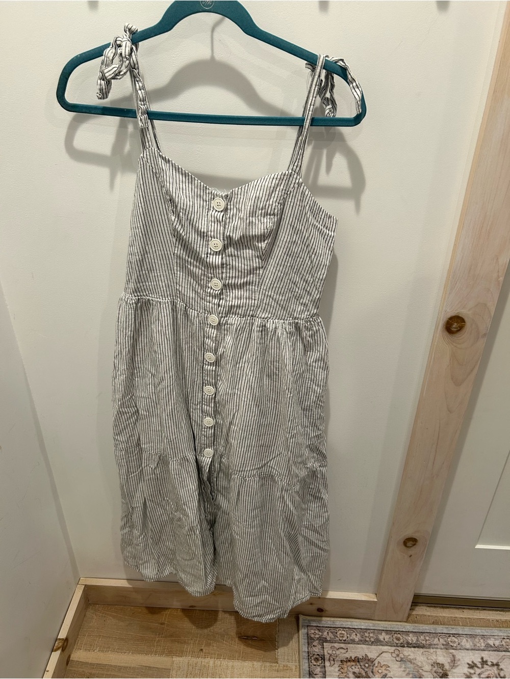 Urban Outfitters Striped Button Up Midi Dress Size Large